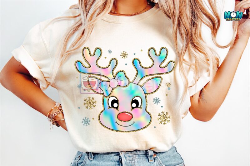 coquette-glitter-christmas-reindeer-png
