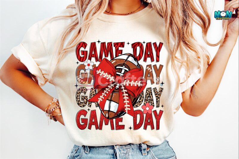 game-day-red-football-png