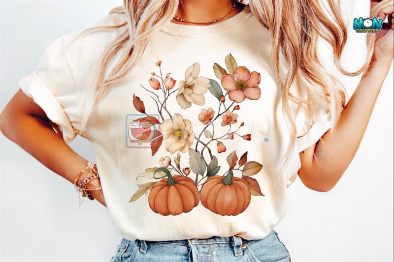 boho-floral-fall-pumpkin-png