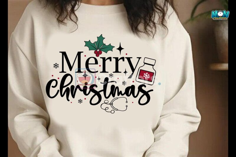 merry-christmas-nurse-t-shirt-design